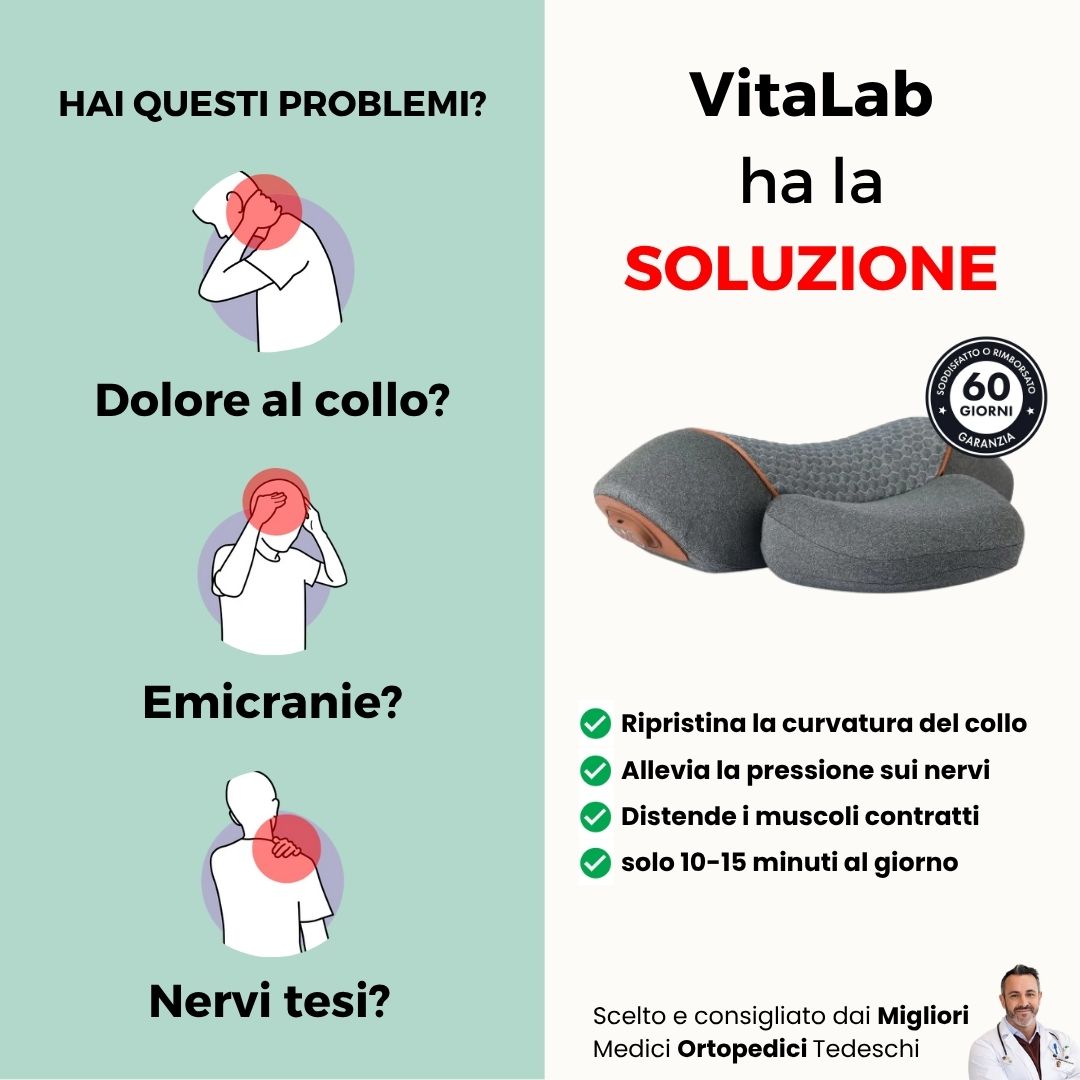 VitaLab™ FisioRest - Il Massaggiatore Cervicale 3-in-1