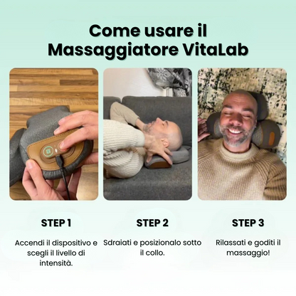 VitaLab™ FisioRest - Il Massaggiatore Cervicale 3-in-1